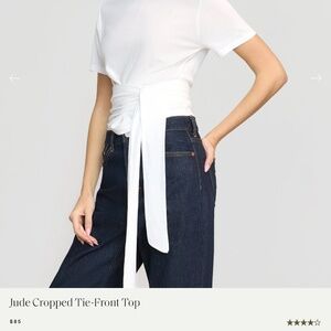 Modern Citizen Jude, cropped, top in white. XL, EUC